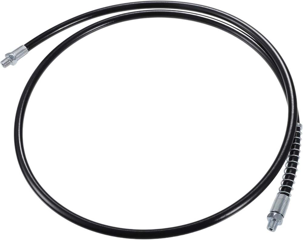 Grease Gun Hose 59" 10000 PSI Spring Flex Grease with 1/8" NPT Threads Black